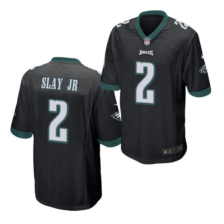 Men Philadelphia Eagles 2 Darius Slay Jr Nike Black Game NFL Jersey